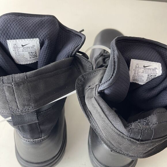 Nike Boots Men 12.5 Black SFB Gen 2 8" 922474-001 Gorpcore Tactical Leather Shoe - Picture 8 of 9